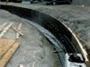 Ring-wall forms and resteel installation